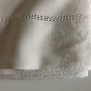 19th-century XXL linen fabric embroidered with polka dots, width 260cm.