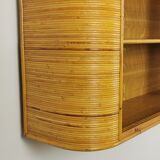 Rattan wall display case 60'
