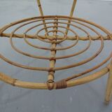 Italian Bamboo & Glass Coffee Table, 1950s