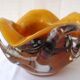 Ashtray pocket bowl in blown glass La Bourboule