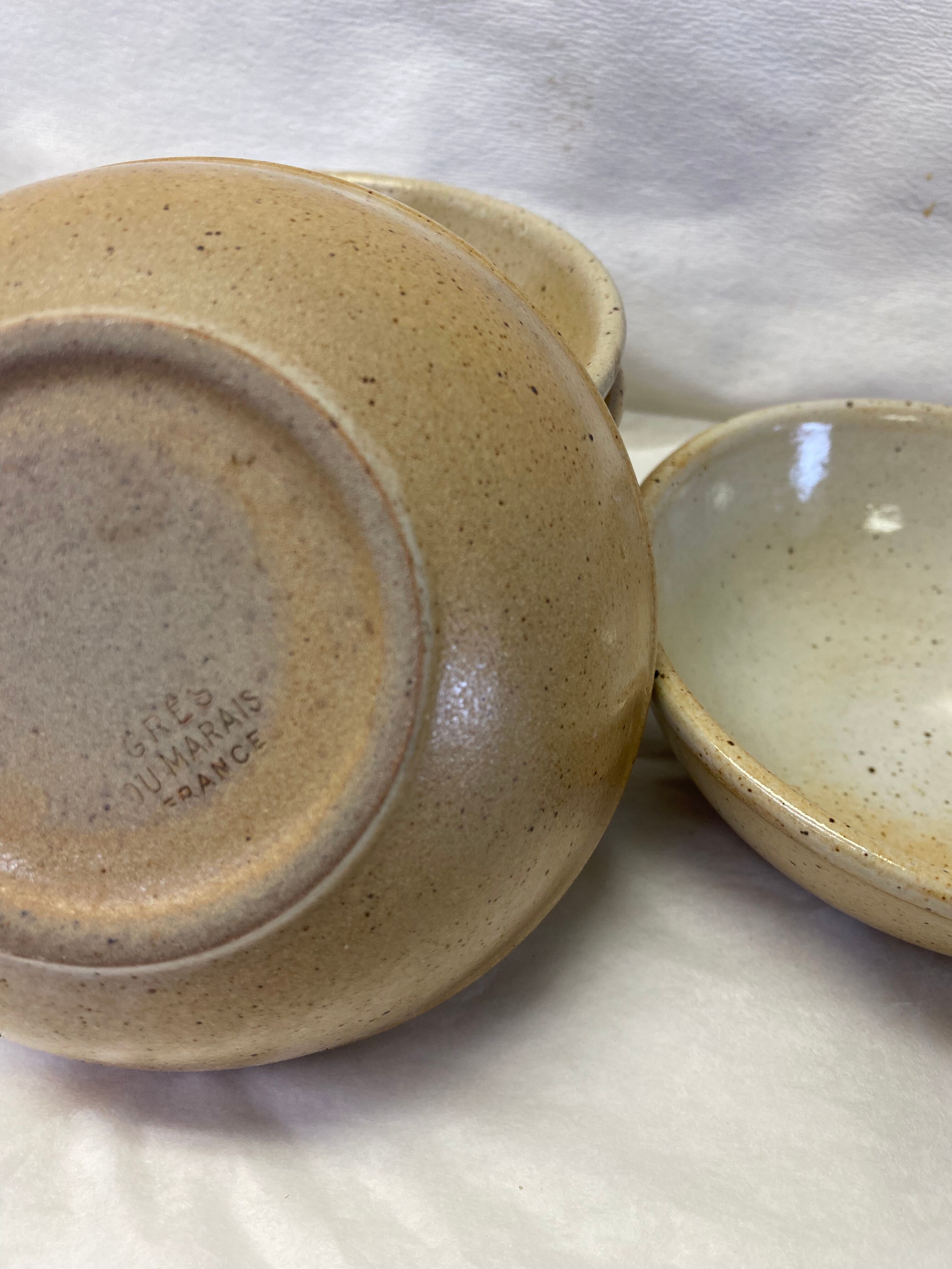Set of 5 marsh sandstone bowls