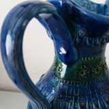 Bitossi Blue and Green Pitcher 26 cm Italy