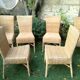6 chaises vintage en bambou et osier 70's