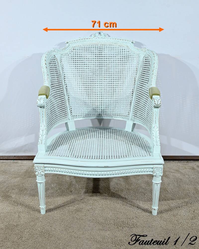 Broken Beech Duchess with Rechampi, Louis XVI style – 2nd part of the 19th century