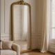 Miroir ancien Louis Philippe fronton doré - 191 x 90 cm