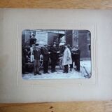 Old photograph 1900 Compagnie des chemins de fer de l'Ouest diligence Mont Saint Michel