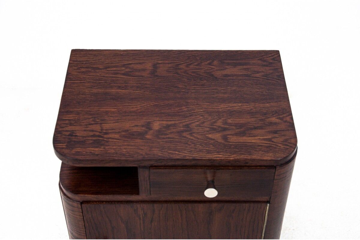 Pair of art deco bedside tables, Poland, 1950s, renovated