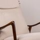 Large Scandinavian Teak Armchair with Ottomans by Folke Ohlsson for Westnofa 1960.