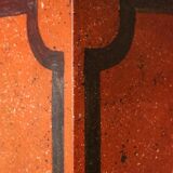 19th Century Italian Faux Marble Lacquer Architectural Pedestals or Columns, Set of 2