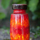 West Germany 242/22 ceramic vase, decorative vase, flower pot, fat lava, red vase, collection,
