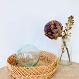Antique rattan core basket