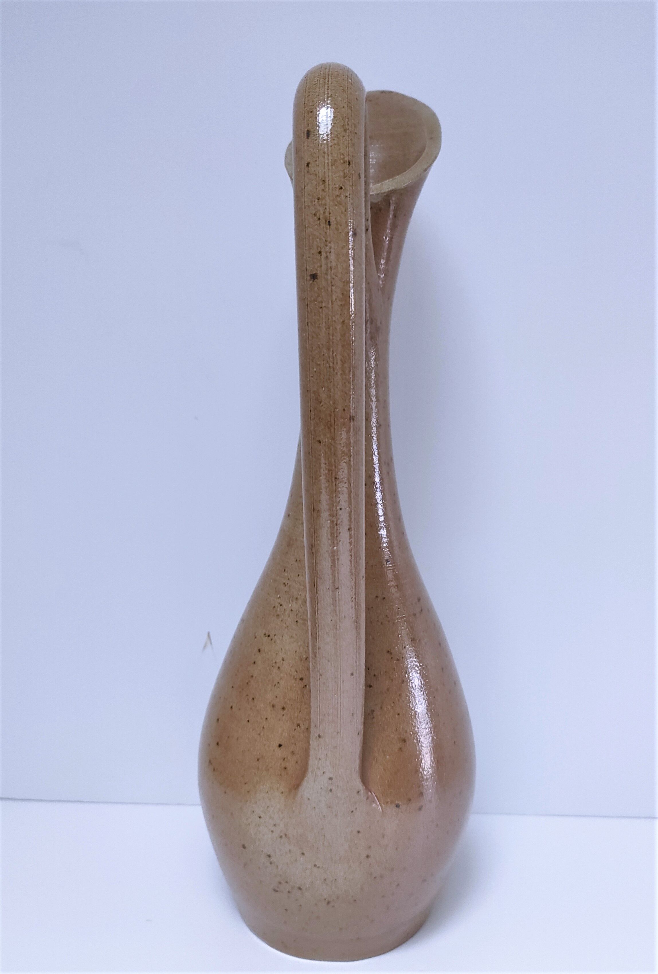 Pitcher sandstone pyrite ochre tone 70s height 40.5 cm