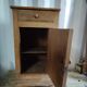 Bedside table night solid wood vintage antique door drawer