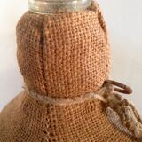 Bottle vintage burlap