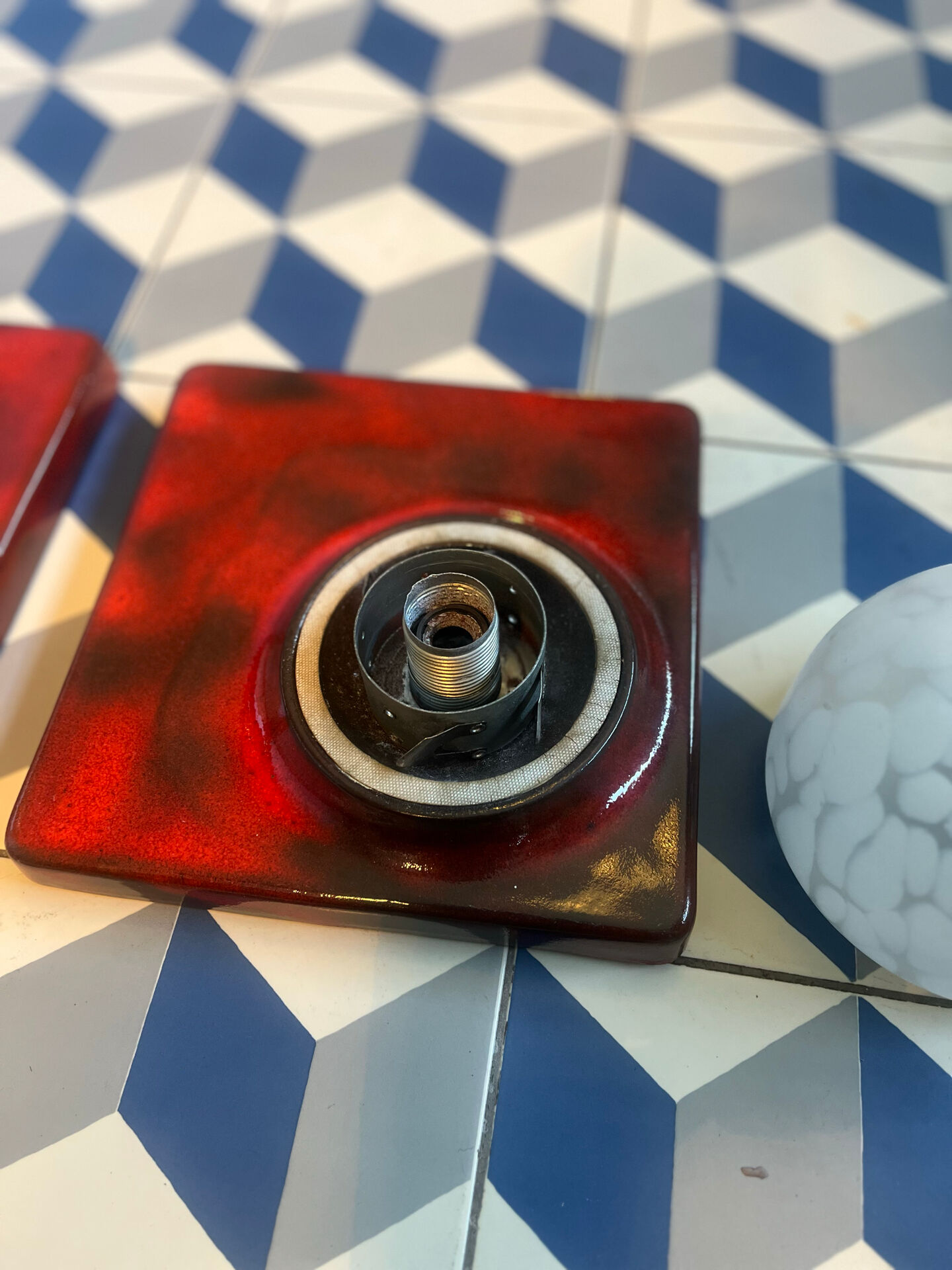 Pair of Kaiser ceramic wall lights