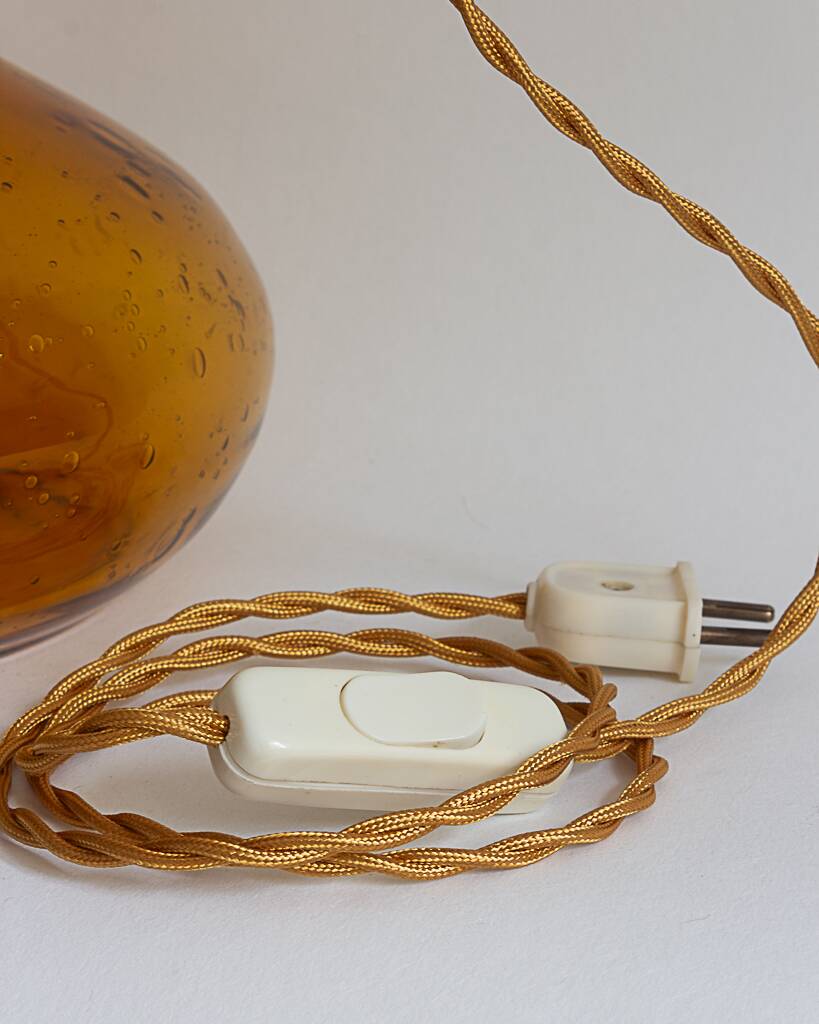 Bubble blown glass lamp base, 60s/70s