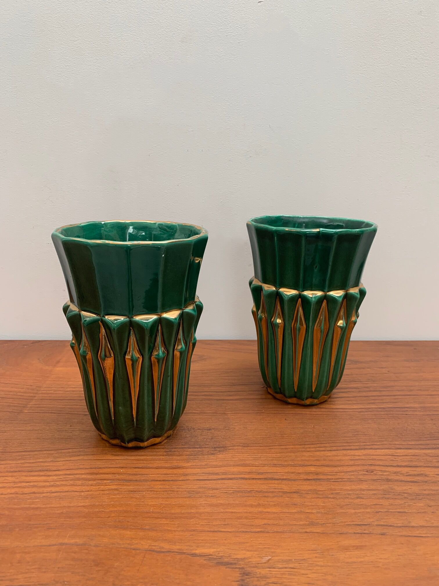 Pair of ceramic vases by PL France, 1960s
