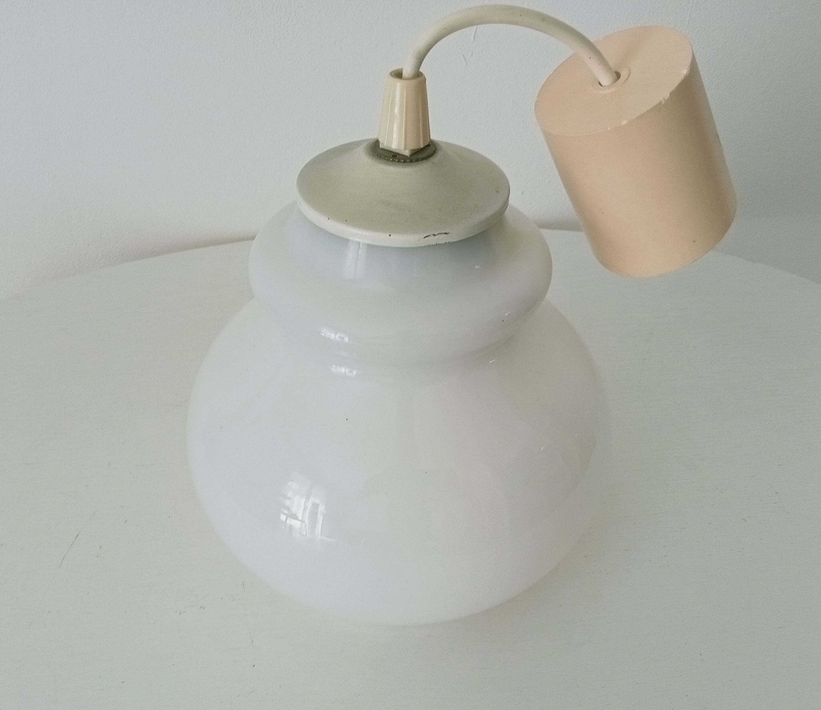 Vintage opaline pendant lamp