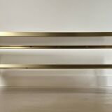 Large coffee table in gilded metal, France, 1970s