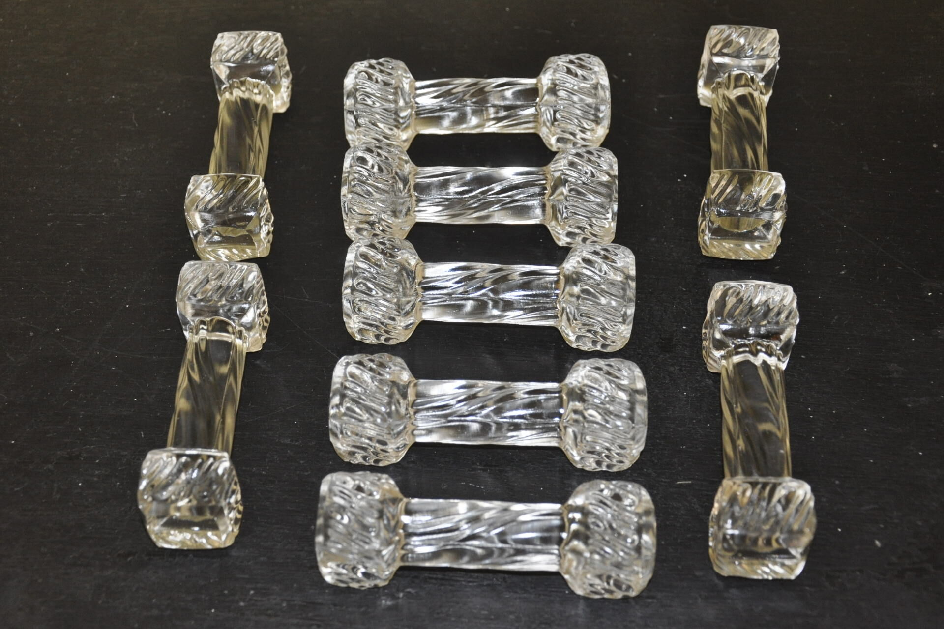 Old glass knife holder