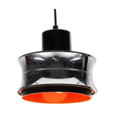 Chrome and Orange Scandinavian Pendant Lamp