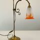 Antique desk lamp - Tulip glass paste signed Muller Frères