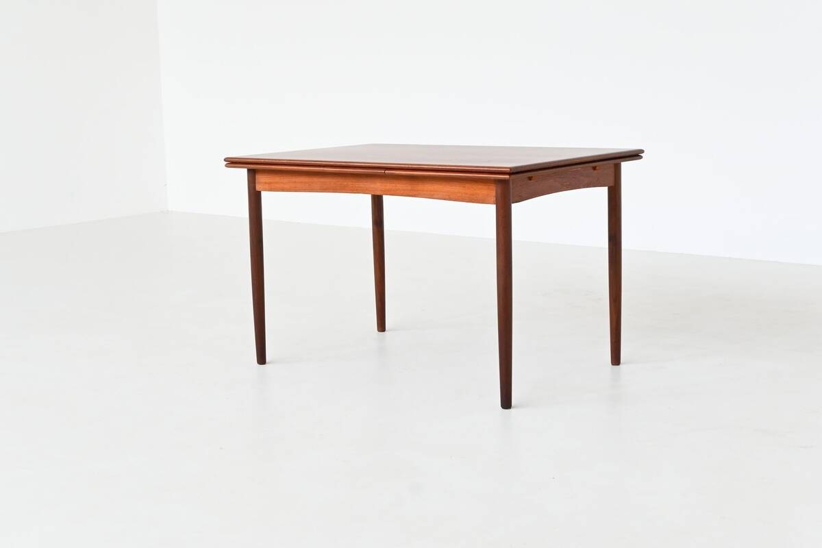 Table à manger extensible scandinave en teck, Danemark 1960
