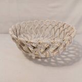 Old woven ceramic basket - Maison Pichon - Uzès 1960