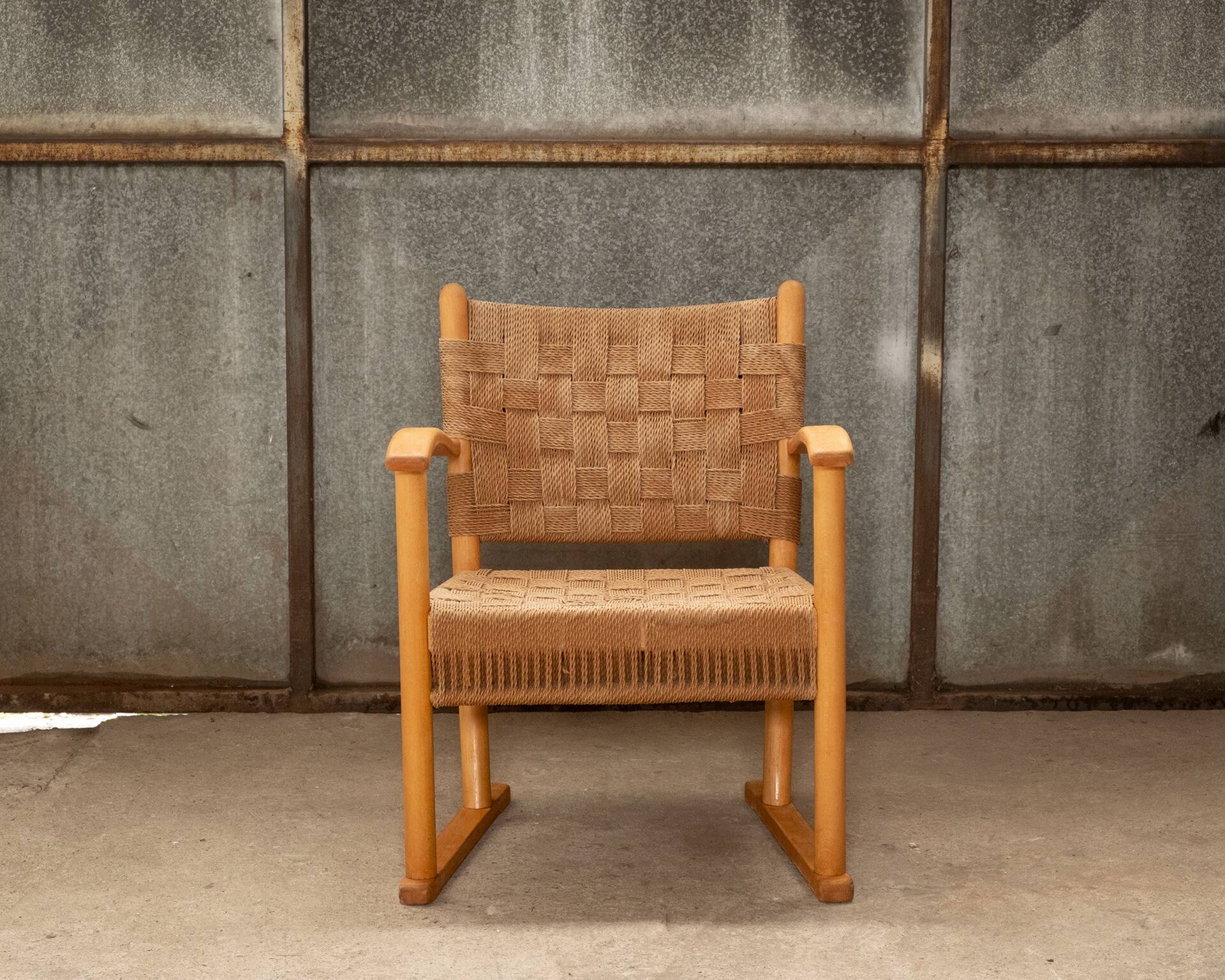 Karl Schrøder Lounge Chair Model 1641 for Fritz Hansen, 1940s Denmark
