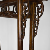 Wardrobe with Asian coat made of wood carved with dragons