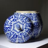 Gros pot couvert "Citrouille" Chinois céramique artisanale vintage