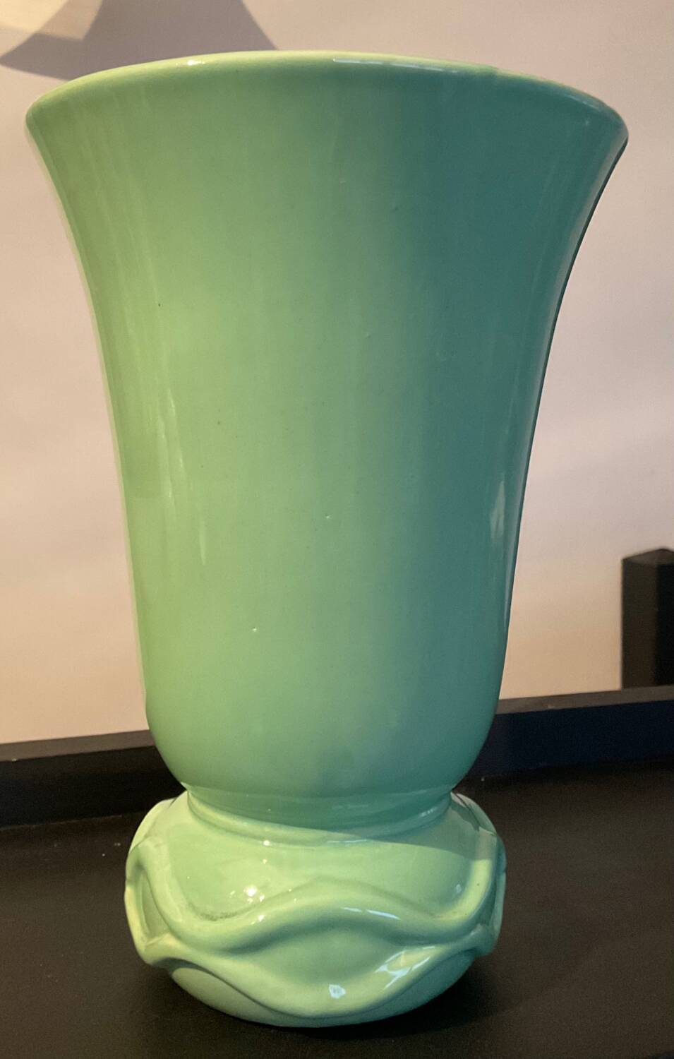 Vintage glazed ceramic vase France