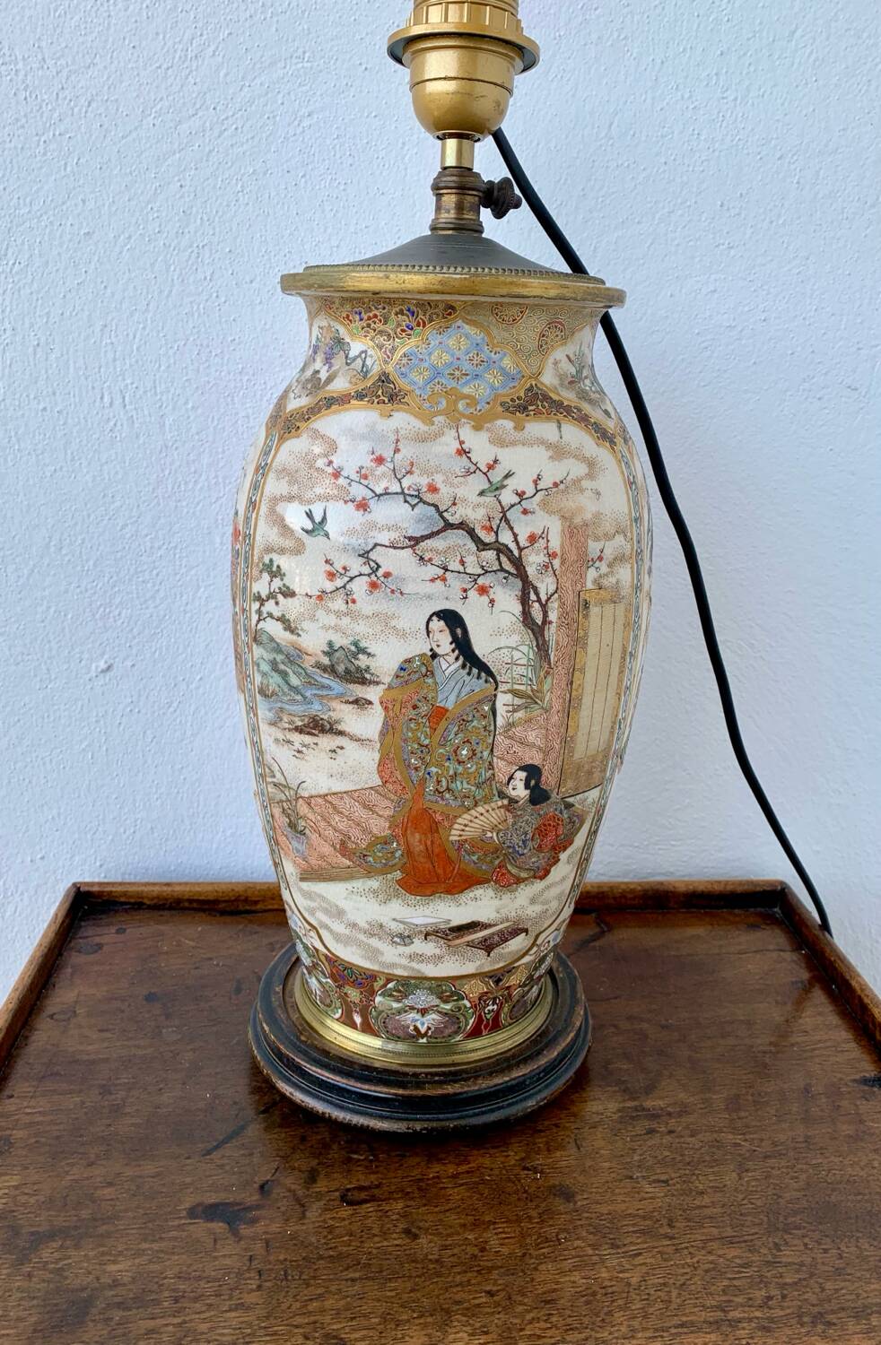 Japanese Satsuma lamp