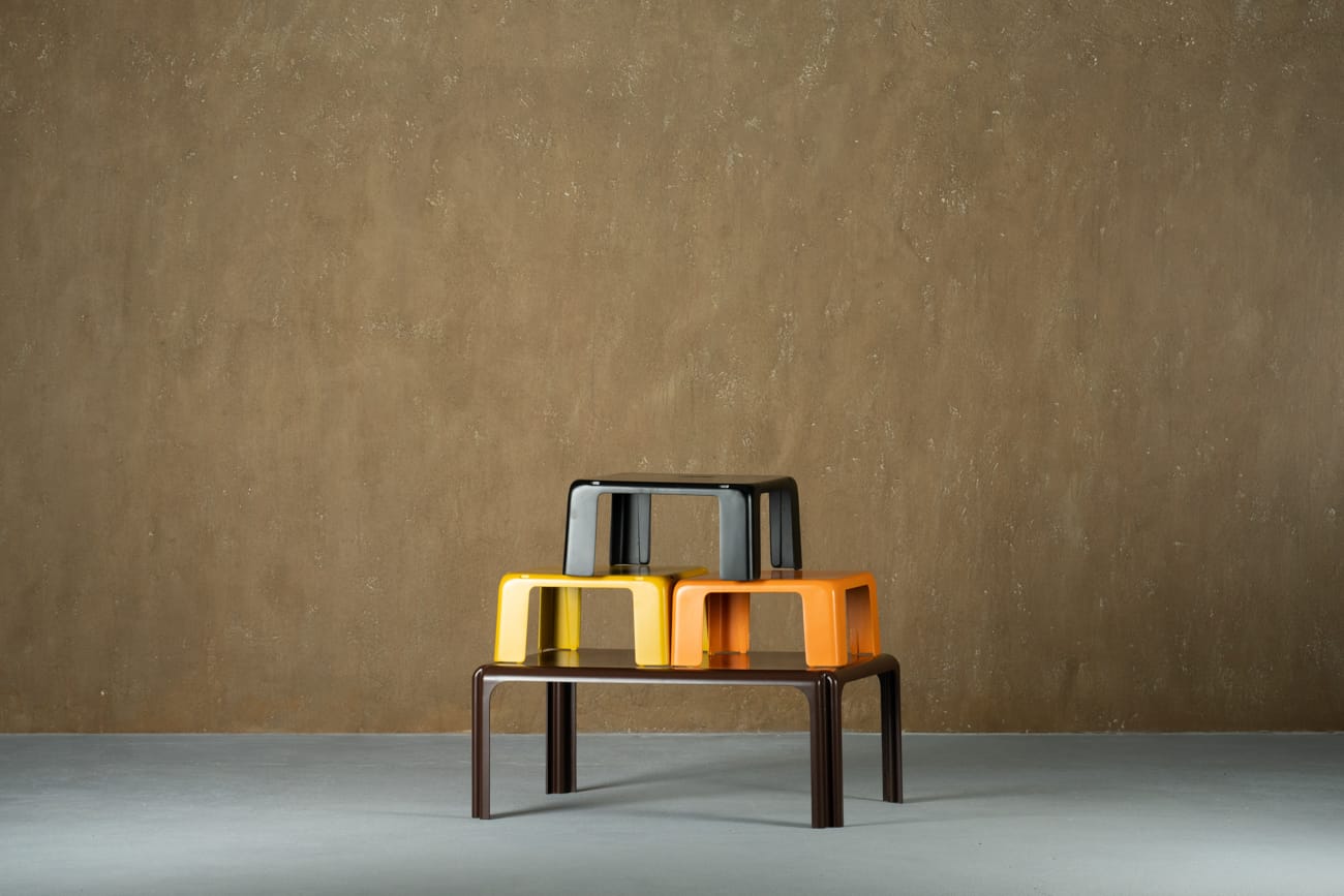 Yellow Amanta coffee table by Mario Bellini for C&B Italia, Italy, 1970s