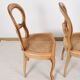 Paire de chaises cannées, en bois