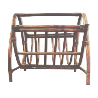 Rattan magazine holder