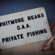 Old plate Private Fishing made in England