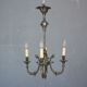 Lustre en métal argenté de style Louis XVI