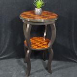 Old Side Table Redesigned with Mahogany Marquetry