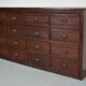French Restored Oak Hardware Store Apothecary Cabinet, 1920/1930s