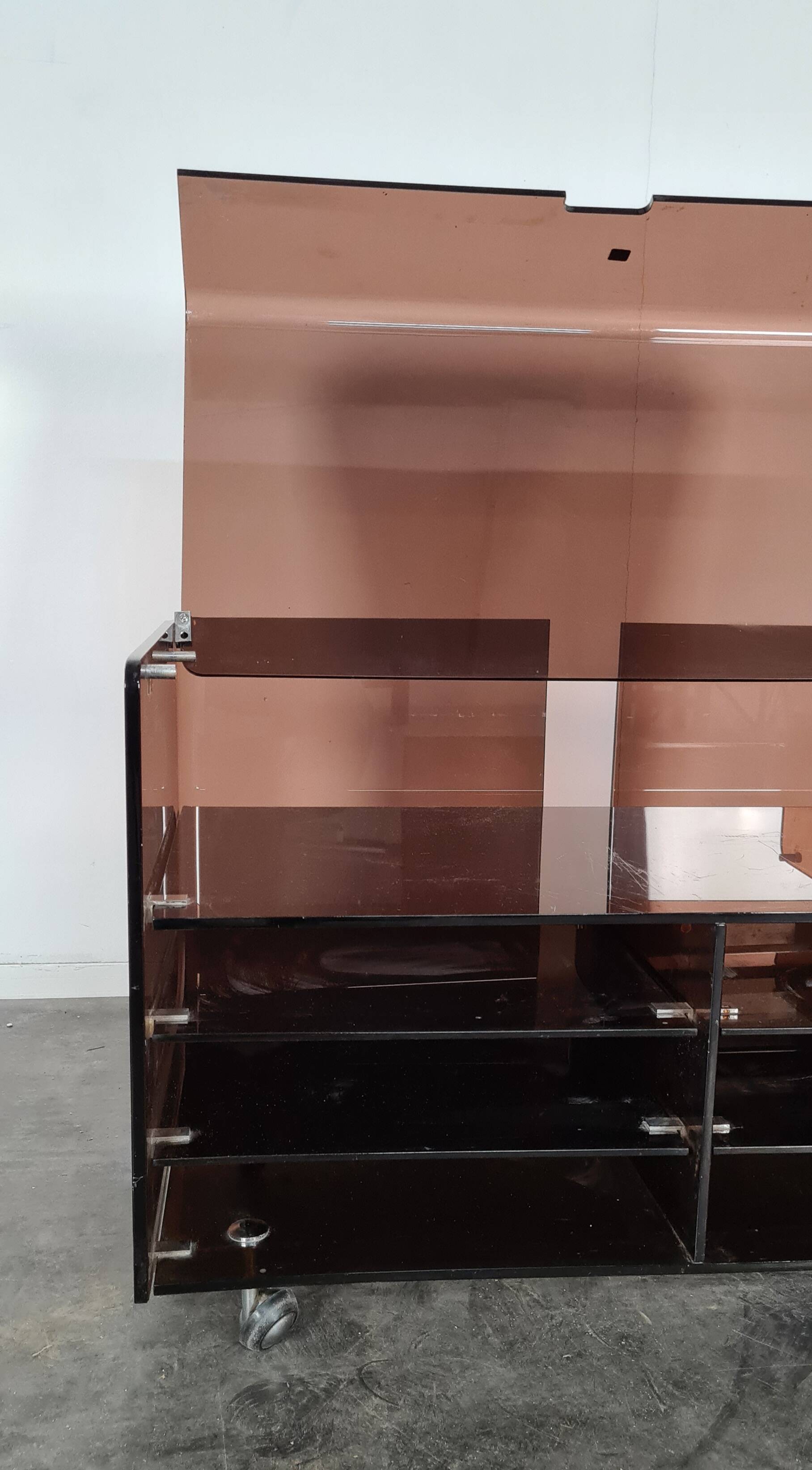 Meuble hifi altuglass, années 70.