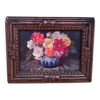 Vintage flower decoration frame