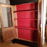 Bookcase louis Philippe patinated black.