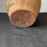 Old grease pot in glazed yellow terracotta, France nineteenth century