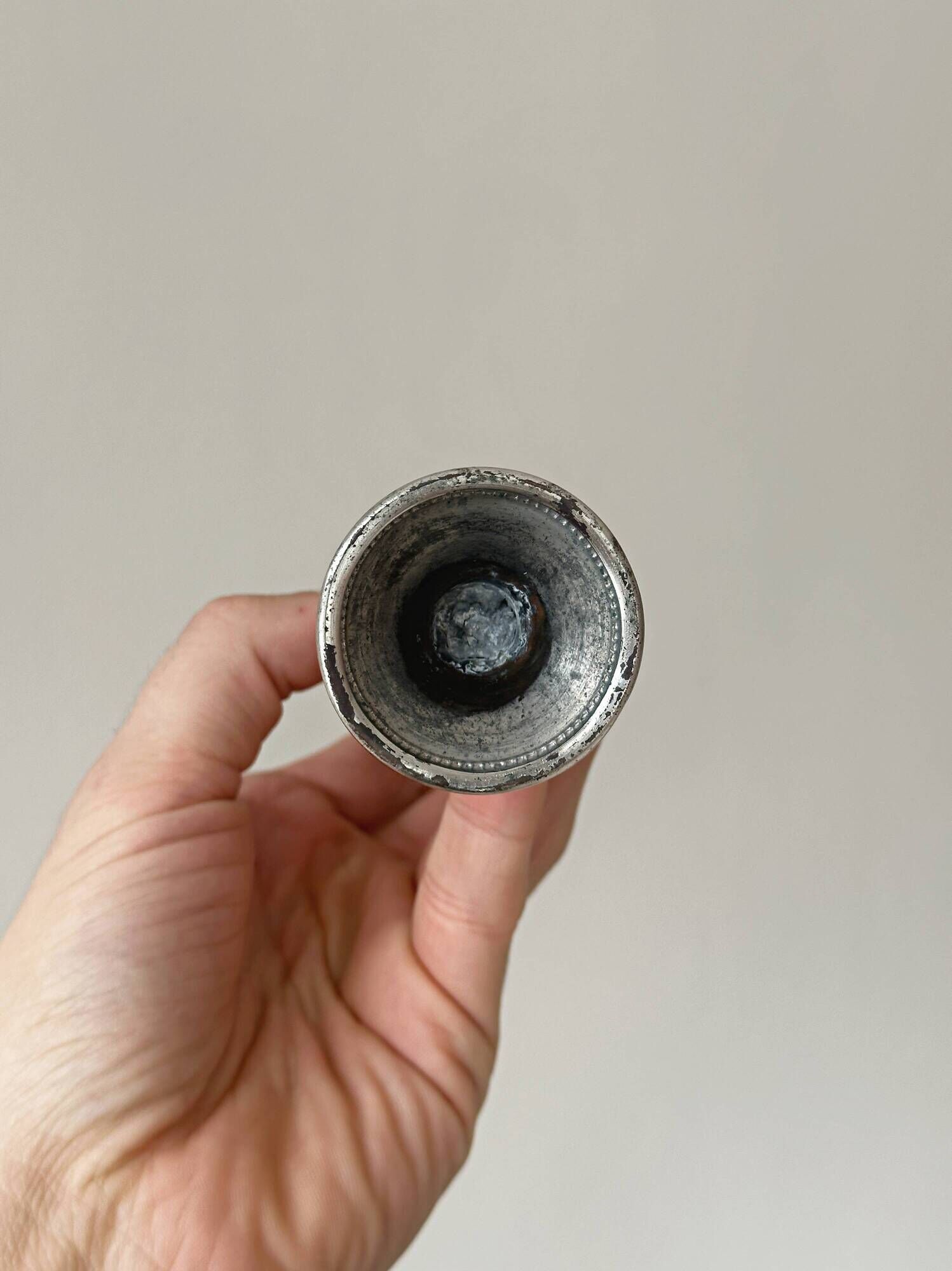 Pair of antique silver-plated vases