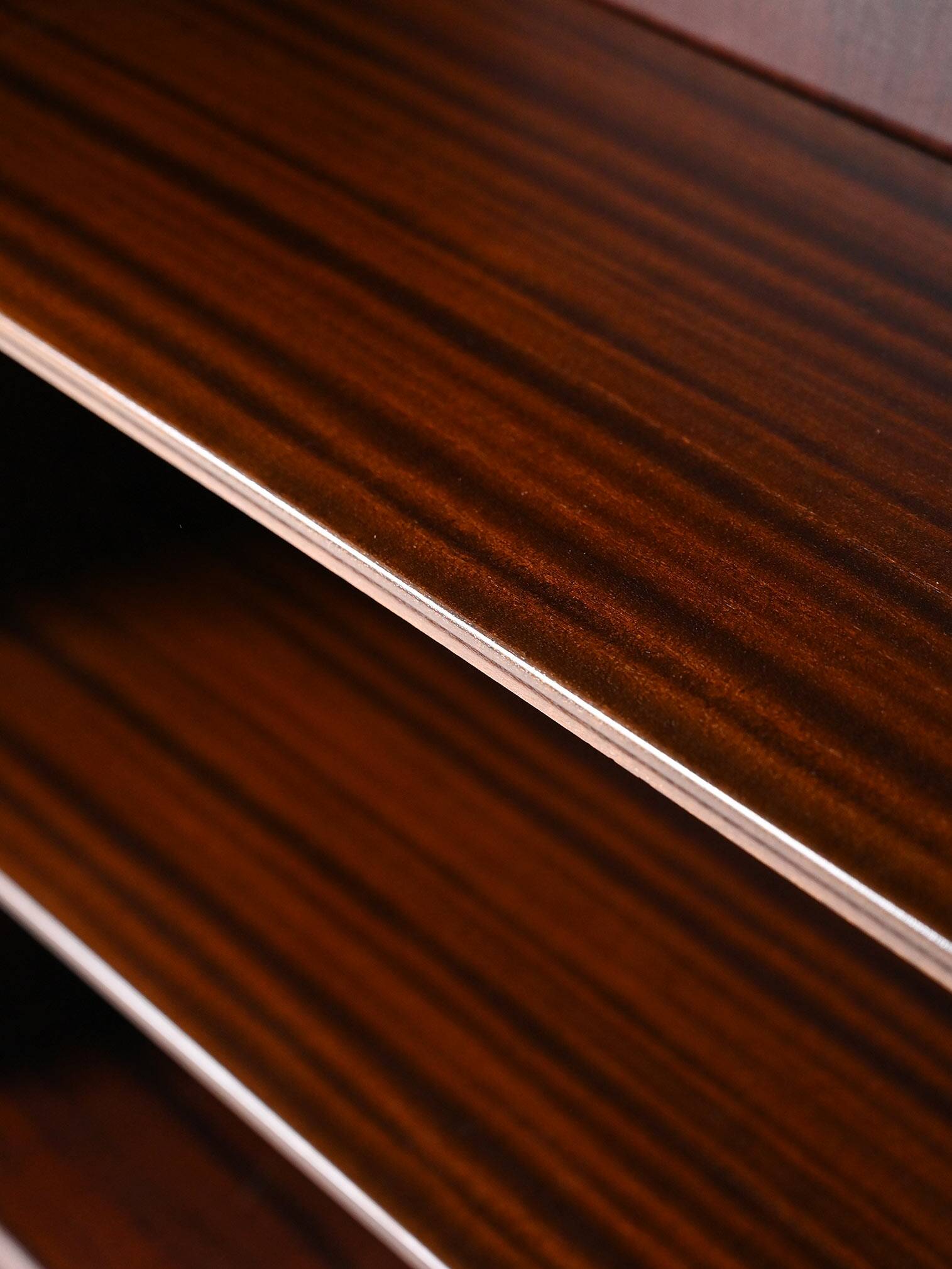 Vintage bookshelf with a door