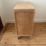 Vintage raw wood chest of drawers