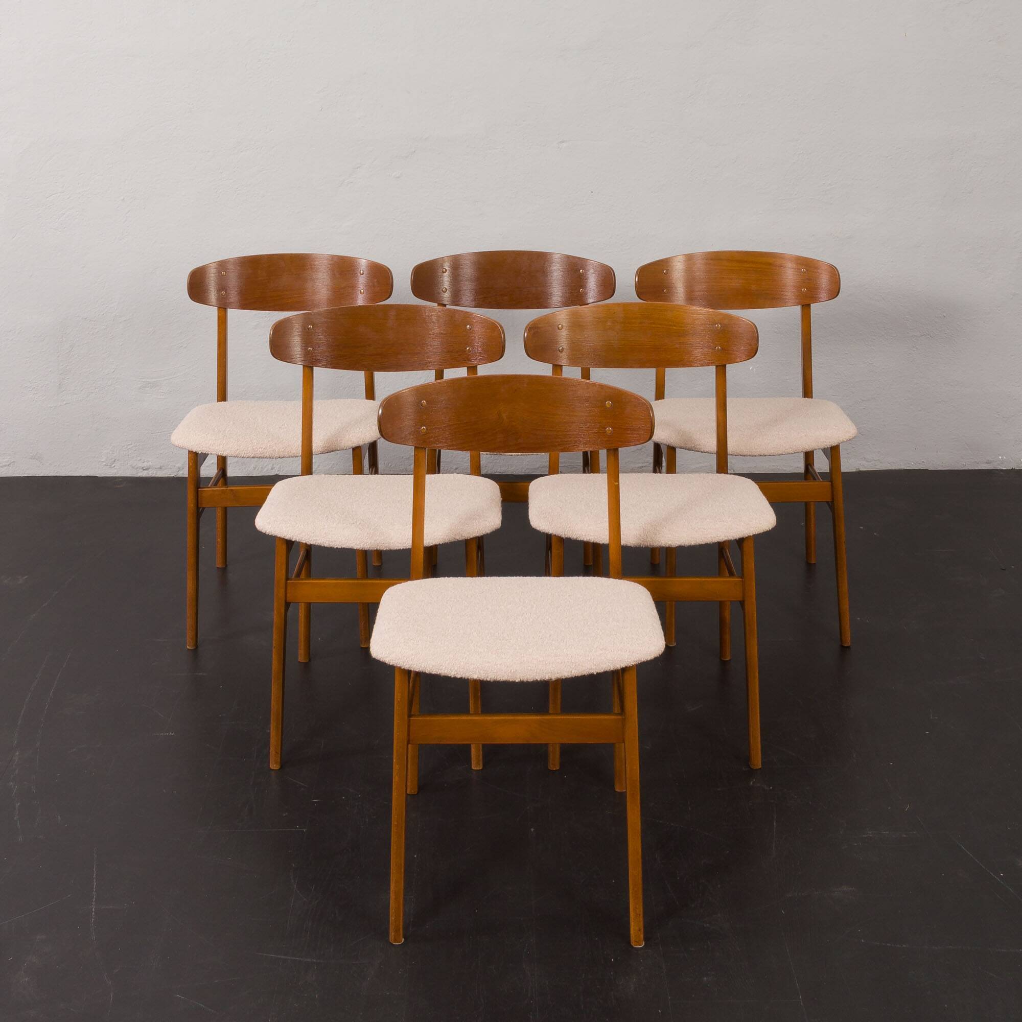 Danish vintage teak mid-century chairs by Farstrup, set of 6, Denmark, 1960s