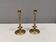 A set of vintage brass candlesticks, made by MALM Denmark in the 1960-70s.