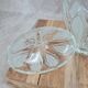 Vintage frosted glass bonbonnière – floral decoration